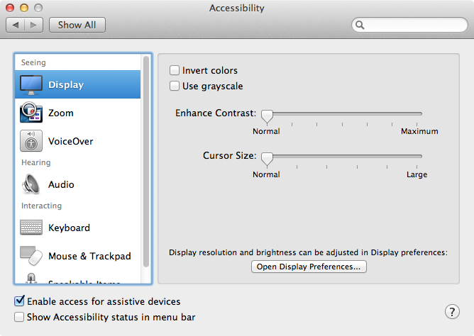 Accessibility API in Mac OS X 10.8 or earlier
